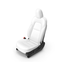 Tesla Model 3 Driver Seat White Leather PNG & PSD Images