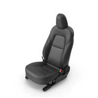 Tesla Model 3 Right Seat Black Leather PNG & PSD Images