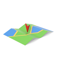 Map Paper And Arrow Pin PNG & PSD Images