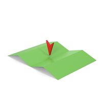 Green Map Paper And Arrow Pin PNG & PSD Images