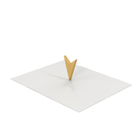 Map Paper And Gold Arrow Pin PNG & PSD Images