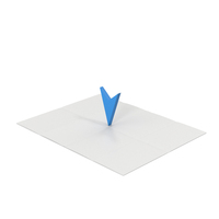 Map Paper And Blue Arrow Pin PNG & PSD Images