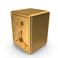 Gold Floor Safe With Closed Door PNG & PSD Images