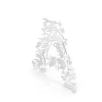 Monochrome Butterfly Letter A PNG & PSD Images