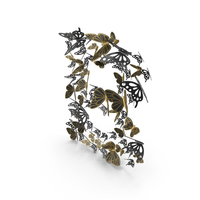 Black Butterfly Letter B PNG & PSD Images