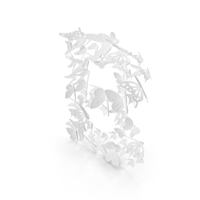 Monochrome Butterfly Letter B PNG & PSD Images