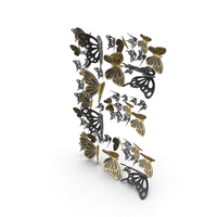 Black Butterfly Letter E PNG & PSD Images