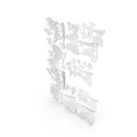 Monochrome Butterfly Letter E PNG & PSD Images