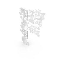 Monochrome Butterfly Letter F PNG & PSD Images