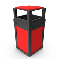 Trash Can Red PNG & PSD Images