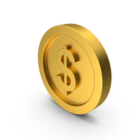 Dollar Coin Gold PNG & PSD Images