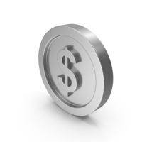 Dollar Coin Silver PNG & PSD Images