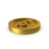 Dollar Coin Gold PNG & PSD Images