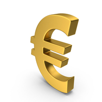Euro Sign Gold PNG & PSD Images