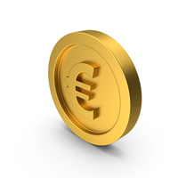 Euro Coin Gold PNG & PSD Images
