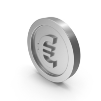 Euro Coin Silver PNG & PSD Images