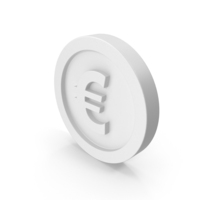 Euro Coin White PNG & PSD Images