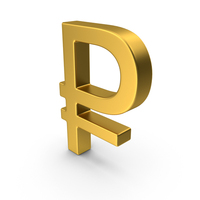 Ruble Sign Gold PNG & PSD Images