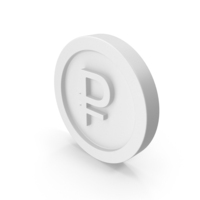 Ruble Coin White PNG & PSD Images