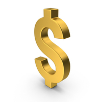 Dollar Sign Gold PNG & PSD Images