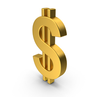 Dollar Sign Gold PNG & PSD Images