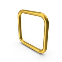 Square Frame Icon Gold PNG & PSD Images