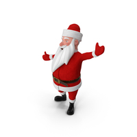 Character Santa Claus Cartoon Happy Pose PNG & PSD Images