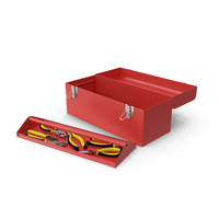 Heavy Duty Toolbox Red With Tools PNG & PSD Images