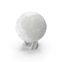 Lunar Globe Lamp On Stand White Light On PNG & PSD Images