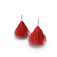 Pom Poms Red Color PNG & PSD Images