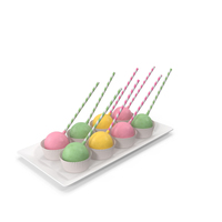 Cake Pops On A Tray PNG & PSD Images