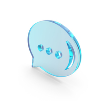 Communication Chat Bubble Icon Glass PNG & PSD Images