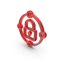 Glass Connection Lock Network Icon PNG & PSD Images