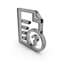 Glass Document With Question Mark Icon PNG & PSD Images