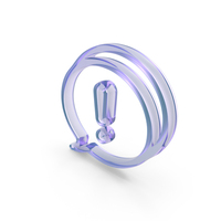 Glass Exclamation Mark In Speech Bubble Icon PNG & PSD Images