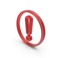 Glass Exclamation Mark Icon PNG & PSD Images