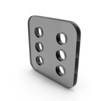 Game Six Dice Cube Icon Glass PNG & PSD Images