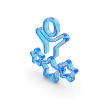 Happy Joy With Star Icon Glass PNG & PSD Images