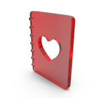 Love Story Valentine Book Icon Glass PNG & PSD Images