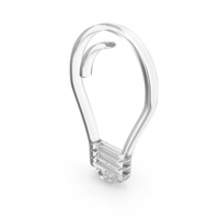 Glass Fluorescent Bulb Outline Icon PNG & PSD Images
