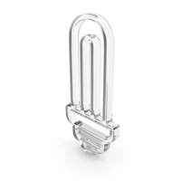 Glass Fluorescent Bulb Outline Icon PNG & PSD Images