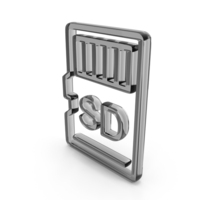 Glass SD Memory Card Outline Icon PNG & PSD Images