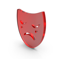 Glass Tragedy Theatrical Mask Icon PNG & PSD Images
