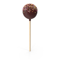 Chocolate Cake Pop With Sprinkles PNG & PSD Images