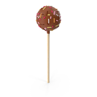 Chocolate Cake Pop With Sprinkles PNG & PSD Images