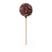 Chocolate Cake Pop With Sprinkles PNG & PSD Images