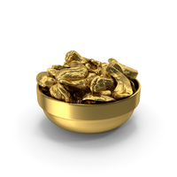 Cashews In White Bowl 2 Gold PNG & PSD Images