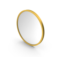Gold Round Wall Mirror PNG & PSD Images