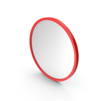 Red Round Wall Mirror PNG & PSD Images