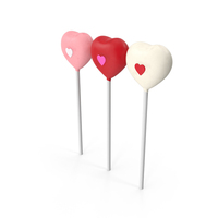 Valentines Day Hearts Cake Pops PNG & PSD Images